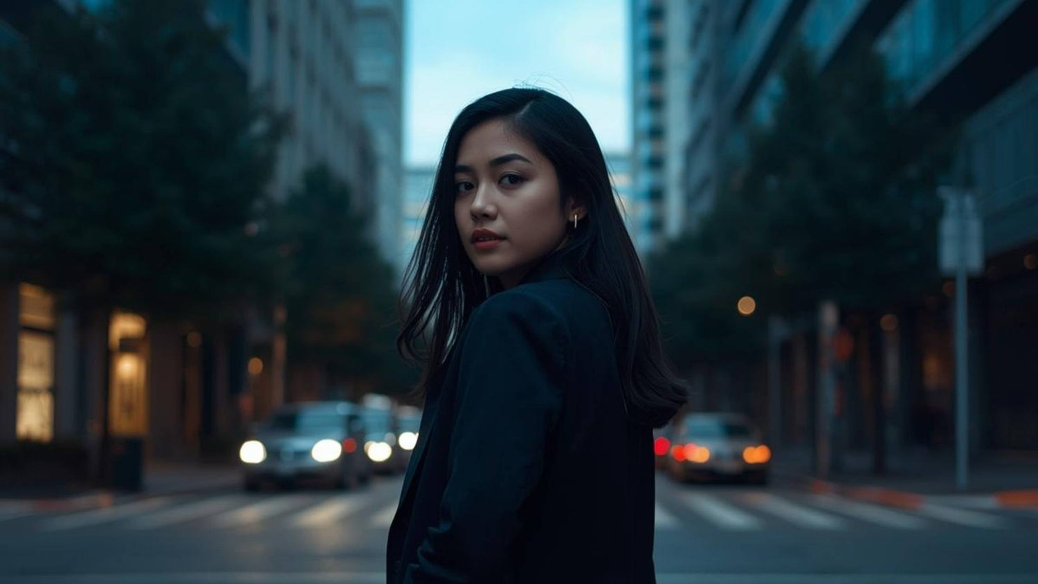 Person walking confidently through a public urban space, representing awareness, adaptability, and knowing one’s options in everyday safety